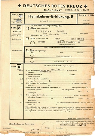 Red cross enquiry SS-Sturmmann 17.SS-Division KIA 1945 Bavaria