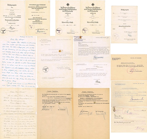 Big group Leutnant SR4 6.Panzer-Division Russia EK1 VWA