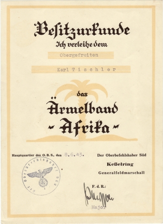 JG27 Africa grouping photo album and award documents - Image 2