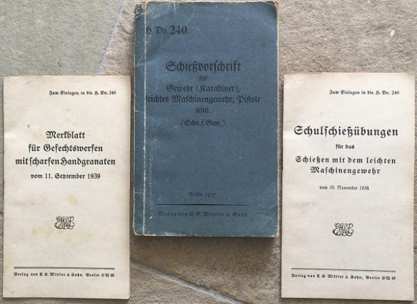 H.Dv.240 rifle pistol and MG shooting manual 1937