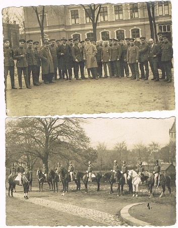 Two photos soldiers and officers cavalry unit (Ulanen?)