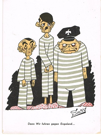Dutch liberation comic postcard Adolf Hitler #2