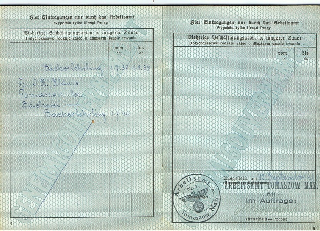 Generalgouvernement labour pass backer Lissa Tomaszow - Image 4