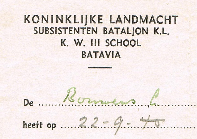 Dutch document Koninklijke Landmacht Batavia 1948 - Image 2