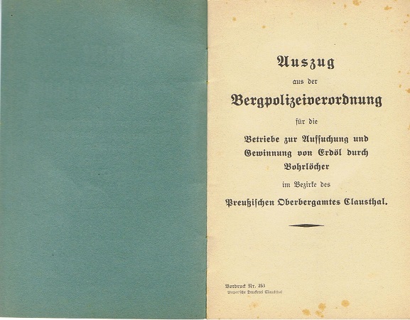 Regulations oil and gas winning Clausthal Bergpolizei-Verordnung - Image 2