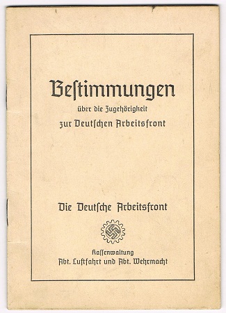 DAF manual "Bestimmungen" regulations for membership