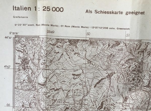 Map Heereskarte 1944 Bobbio Pellice Italy - Image 3