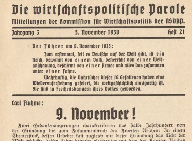 Wirtschafts politische Parole 1938 / NSDAP propaganda booklet - Image 4