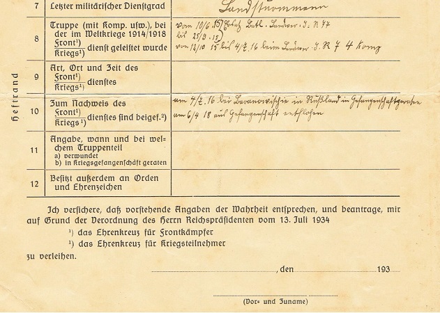 Hindenburg cross request document - Image 3