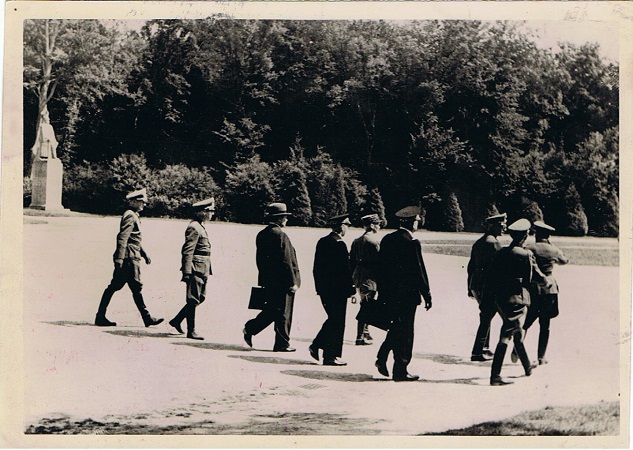 Press photo Armistice signing Compeigne France 1940