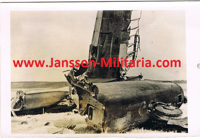 Press photo crashed allied plane western front 1944