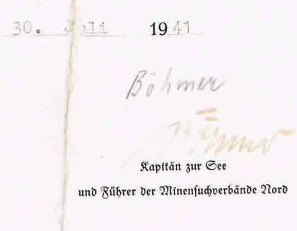 Mine Sweepers Badge Stabsgefreiter Libau 1941 - Image 3