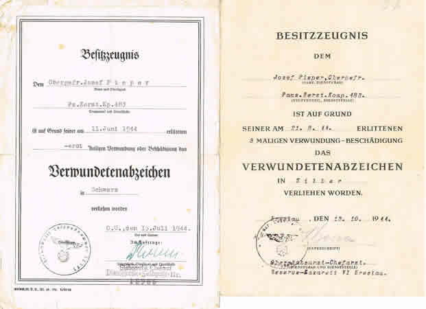 Grouping Obergefreiter Panzerjäger 293.Infanterie-Division Russia 5 awards - Image 2