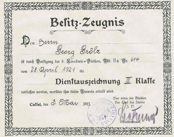 Two award docs soldier 3.Kavallerie-Division - Image 2