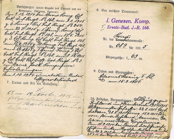 Group passes NCO Infantry France Russia Verdun EK2 wounded - Image 2