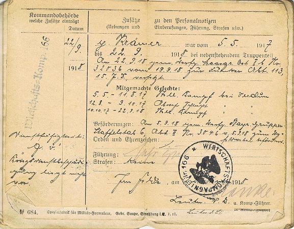 Group passes NCO Infantry France Russia Verdun EK2 wounded - Image 3