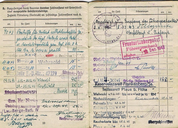 Soldbuch Corporal Artillerie 227.ID Northern Russia EK1 - Image 6