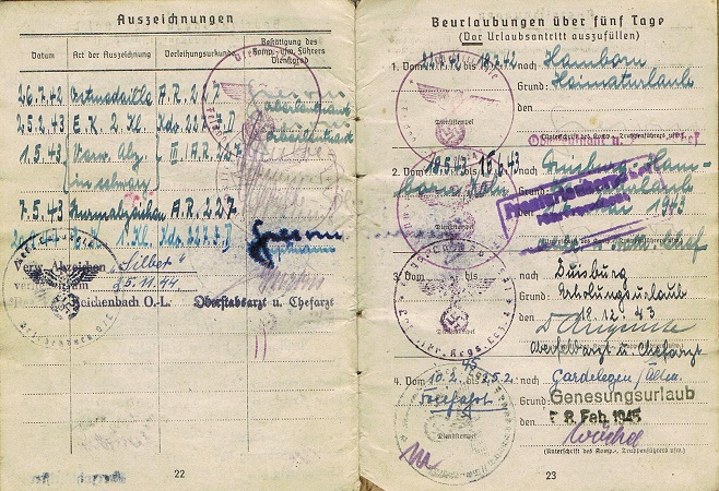 Soldbuch Corporal Artillerie 227.ID Northern Russia EK1 - Image 7