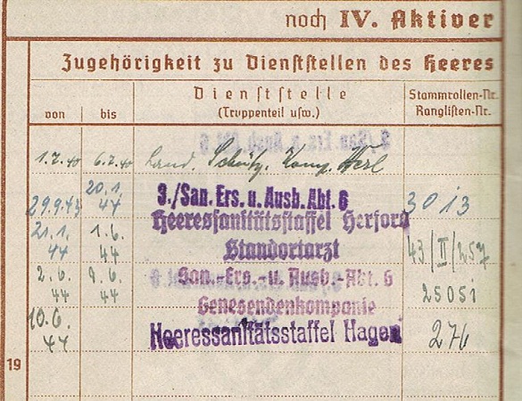 Wehrpass dentist Sanitäter 1943-45 Soest Herfort Hagen - Image 4