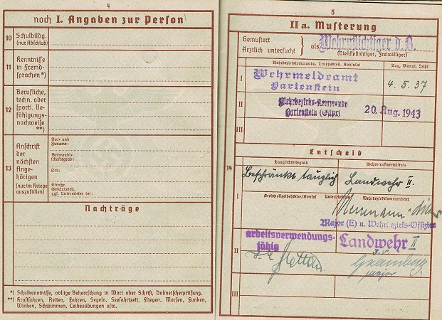 Wehrpass WW1 combant 1914-1918 IR41 Eastern Front - Image 3