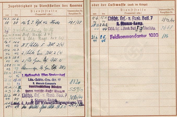 Wehrpass Feldwebel 2.Panzer-Division Greece Russia 9 awards - Image 3