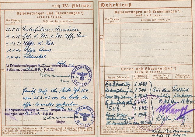 Wehrpass Feldwebel 2.Panzer-Division Greece Russia 9 awards - Image 4