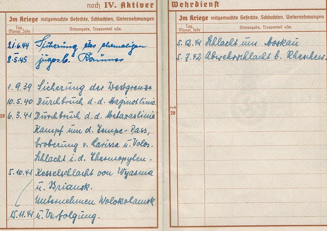Wehrpass Feldwebel 2.Panzer-Division Greece Russia 9 awards - Image 5