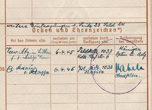 Wehrpass Feldwebel 2.Panzer-Division Greece Russia 9 awards - Image 7