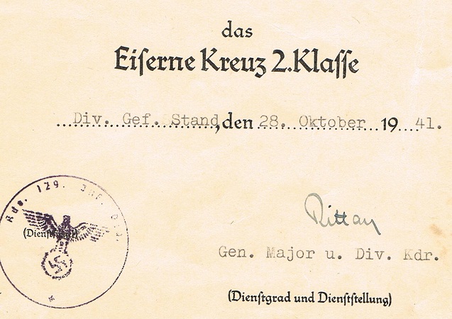 EK2 Corporal 129.Infanterie-Division Russia KIA 1942 - Image 2