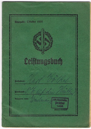 SA Leistungsbuch 1936 NCO KIA France 1940
