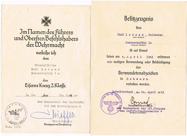 Big group NCO Kurierstaffel 10 1938-1944 France Russia - Image 4