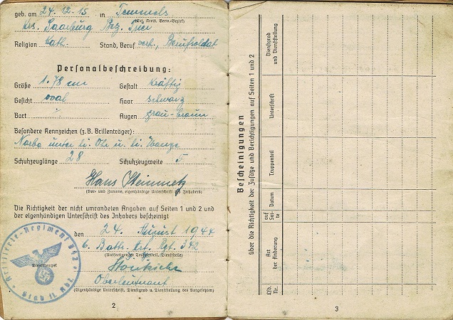 Soldbuch Sergeant Artillery 34.ID AR342 342.ID Russia EK1 - Image 3