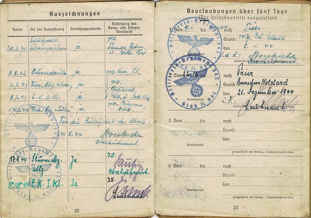Soldbuch Sergeant Artillery 34.ID AR342 342.ID Russia EK1 - Image 7