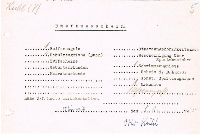 Personnel file Oberleutnant U-Boat service St.Nazaire Lorient - Image 3