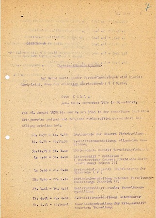 Personnel file Oberleutnant U-Boat service St.Nazaire Lorient - Image 5