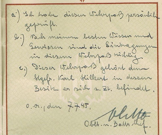 Wehrpass Stabsgefreiter Flak Norway Lappland Shield - Image 7