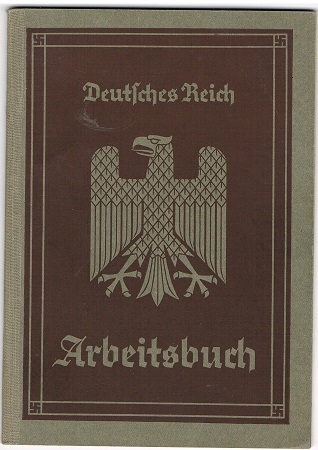 Labour pass 1935 Wuppertal Elberfeld
