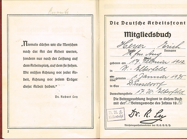 DAF memberships booklet Wuppertal - Image 2