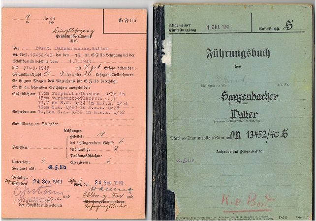 Führungsbuch NCO Geschützführer Kreuzer Lützow and Z28