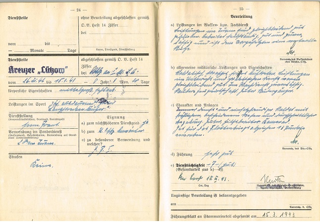 Führungsbuch NCO Geschützführer Kreuzer Lützow and Z28 - Image 6