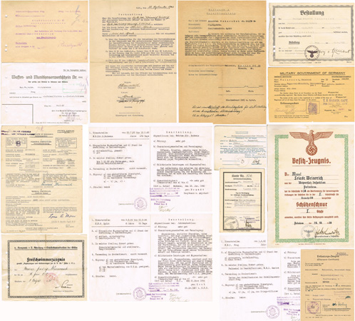 Documents Marine-Oberfeldwebel Naval Intelligence 1930-1947