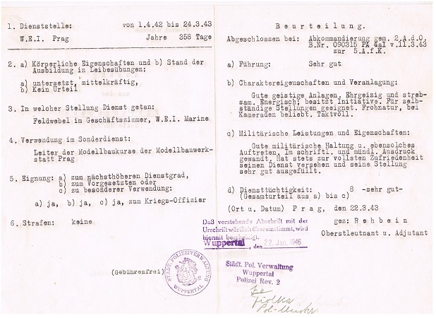 Documents Marine-Oberfeldwebel Naval Intelligence 1930-1947 - Image 7