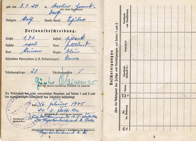 Soldbuch group Leutnant U-Boat service U-293 Kapitänleutnant - Image 4