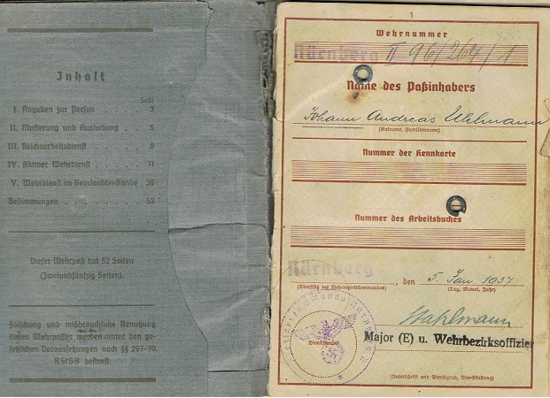 Wehrpass soldier Army horses depot Wehrkreiss XIII Nürnberg - Image 2