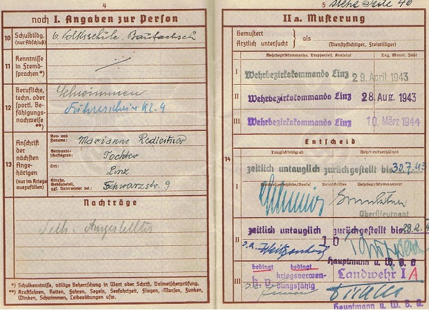 Wehrpass NCO WW1 Feldjäger Italy WW2 hospitals Austria - Image 3