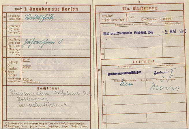 Wehrpass driver Fahr-E.u.A.-Bataillon 7 Landshut 1945 - Image 4
