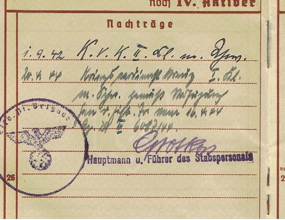 Wehrpass Oberstabsarzt WW1 WW2 Russia awards KVK1 - Image 5