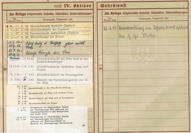 Wehrpass Oberstabsarzt WW1 WW2 Russia awards KVK1 - Image 6