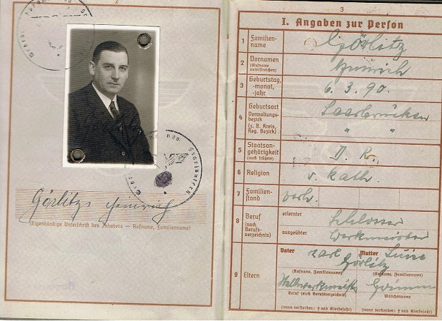 Wehrpass 1943 technical manager Saarbrücken - Image 3