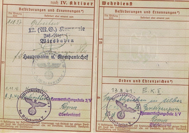 Wehrpass NCO Kradschützen 19.Panzer-Division France Russia - Image 5